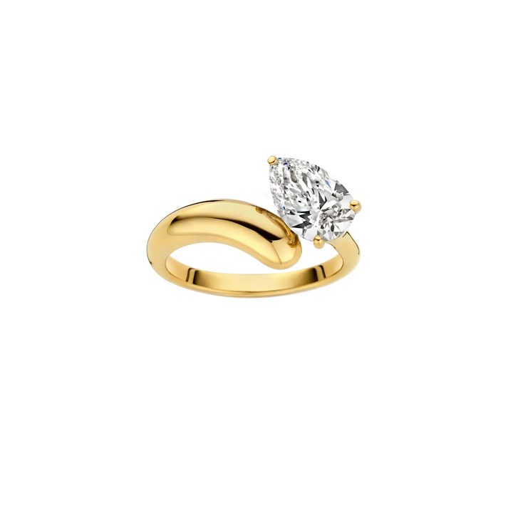 1.50CT Pear Cut Unique Solitaire Engagement Ring