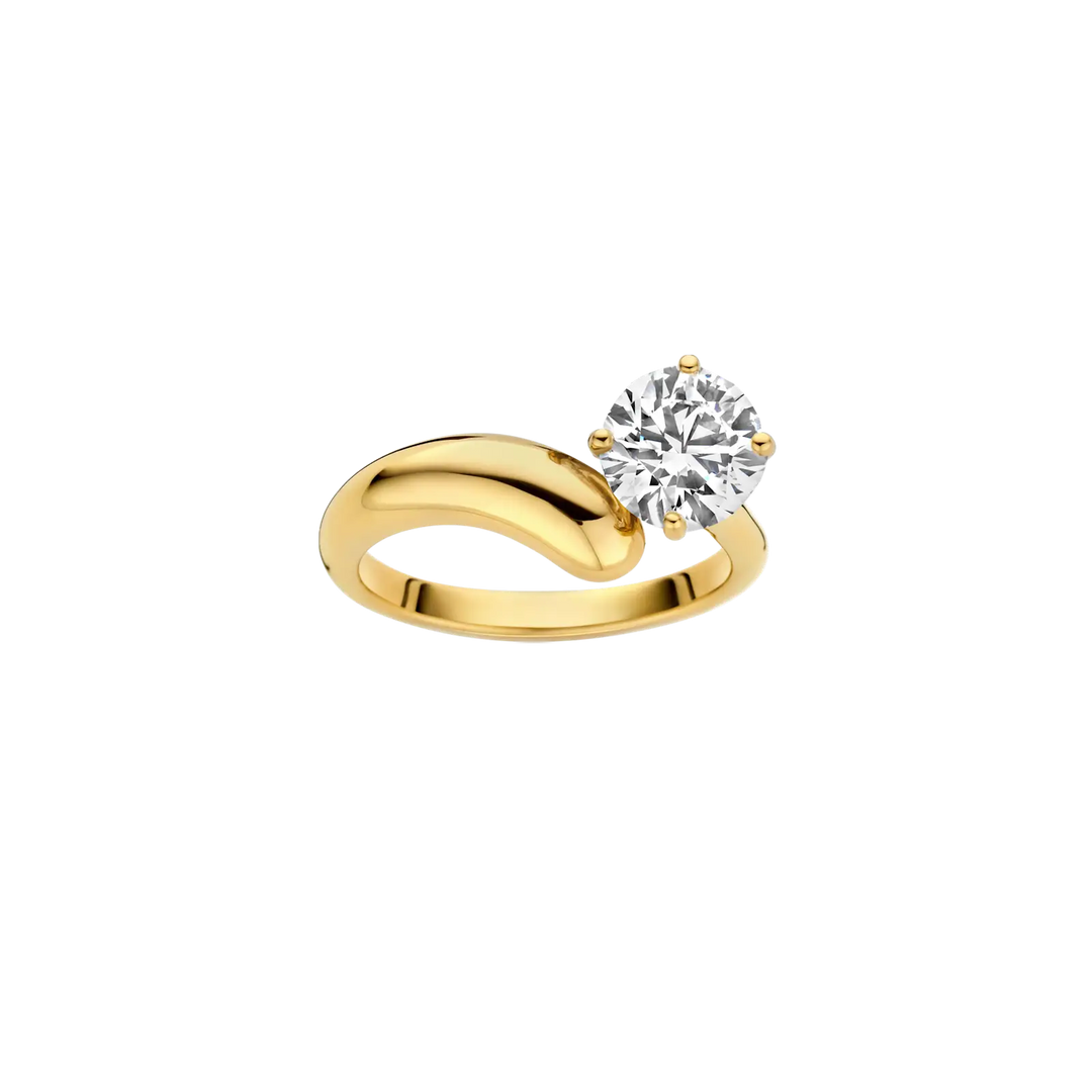 1.50CT Round Cut Unique Solitaire Moissanite Engagement Ring