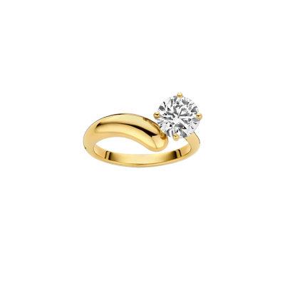 1.50CT Round Cut Unique Solitaire Moissanite Engagement Ring