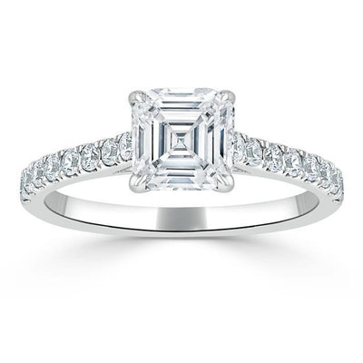 asscher-cut-solitaire-pave-setting-moissanite-engagement-ring