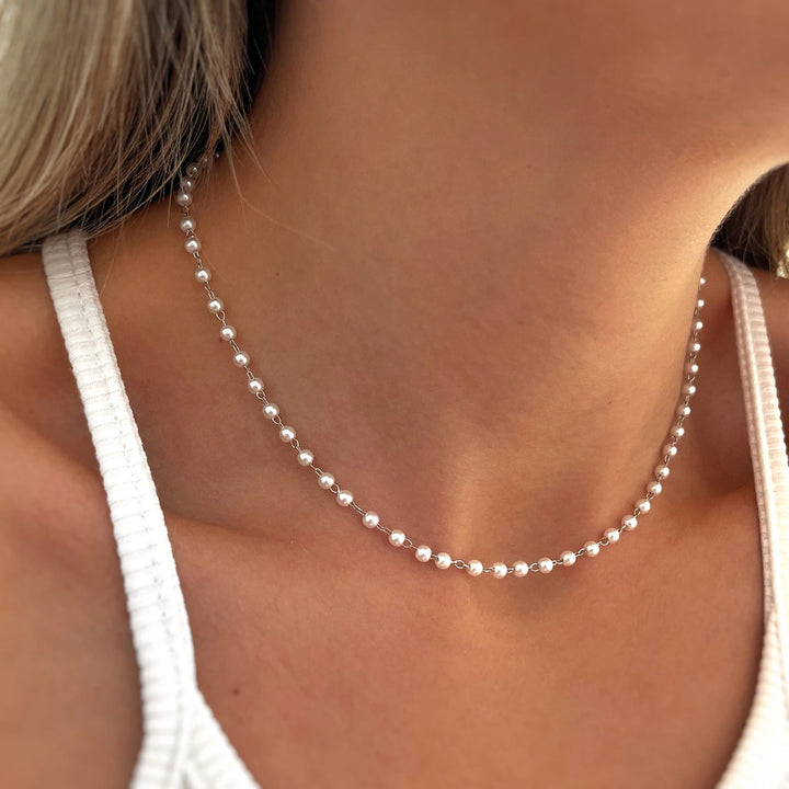 Freshwater Pearl Chain Necklace For Her -June Birthstone