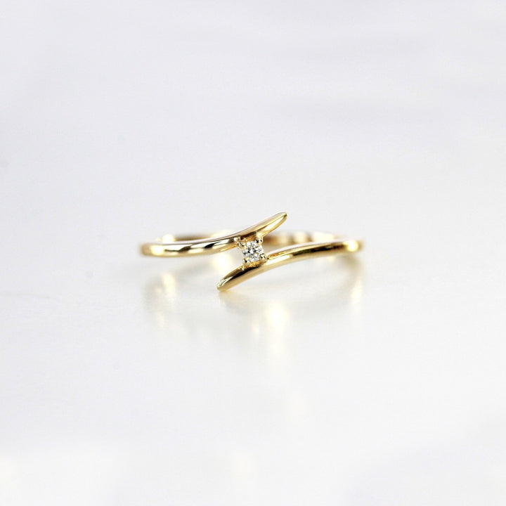 Round Cut Diamond Ring for Women Crafted in 14K Gold