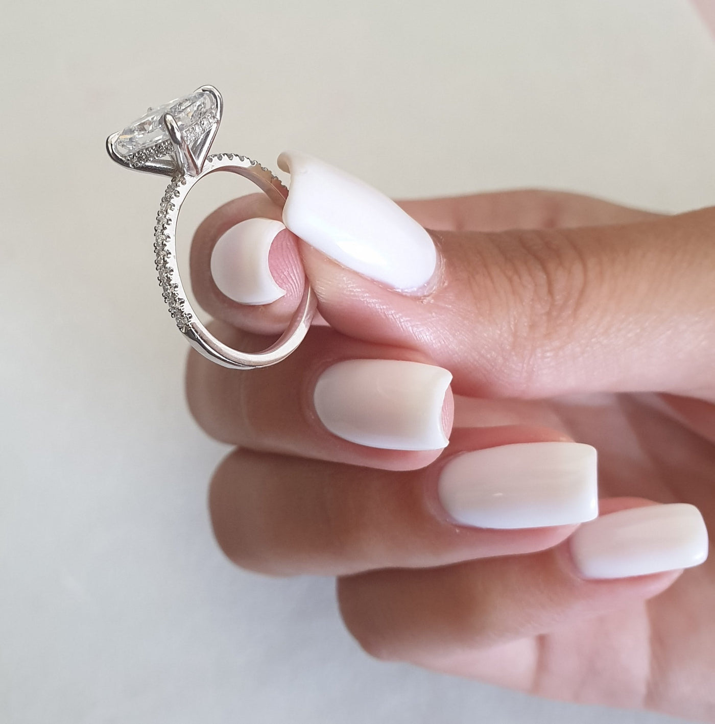 1.0-3.0 CT Radiant Diamond Engagement Ring With Pave Setting