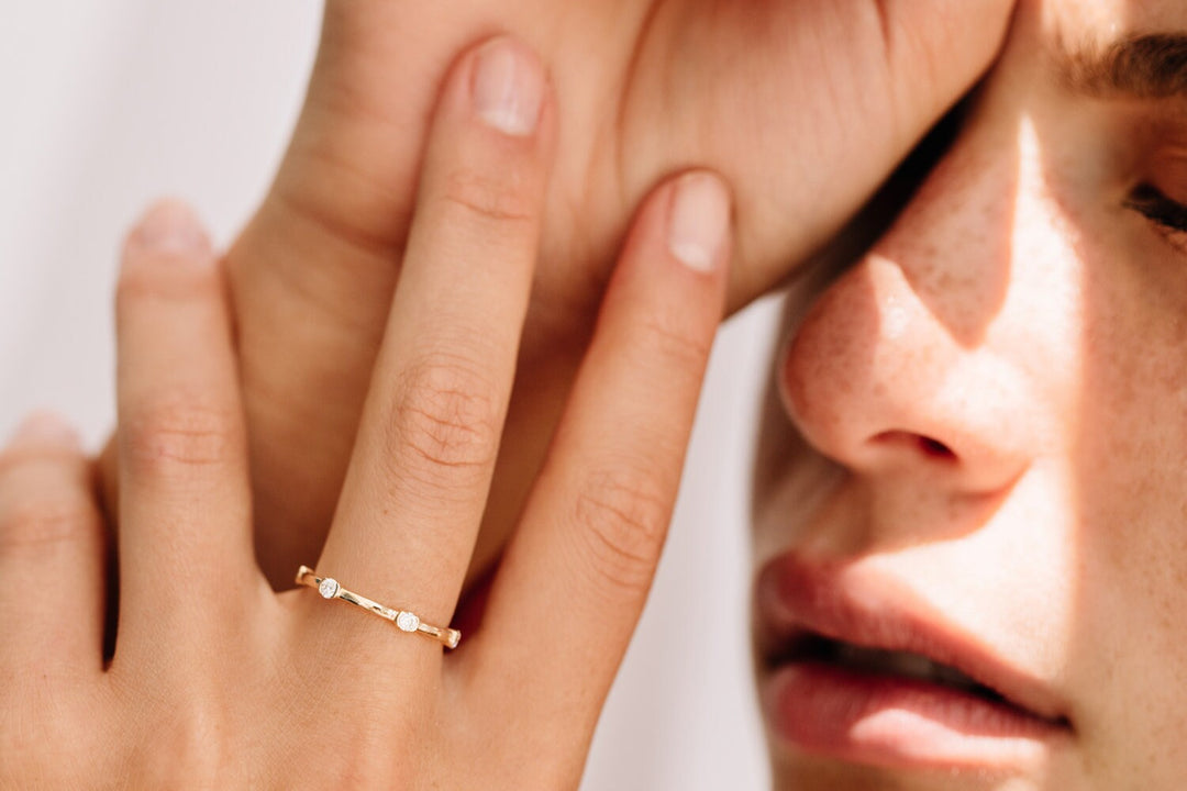 Round Cut Diamond Eternity Stackable Wedding Band for Women