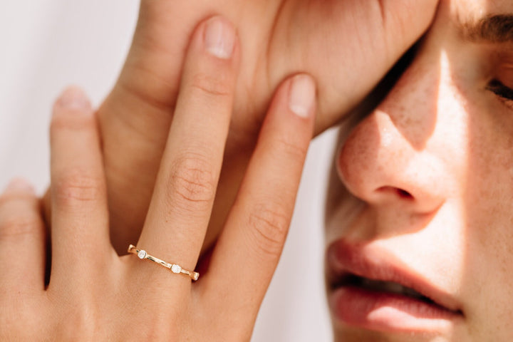 Round Cut Diamond Eternity Stackable Wedding Band for Women