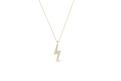 Lightning Bolt Moissanite Diamond Necklace for Women