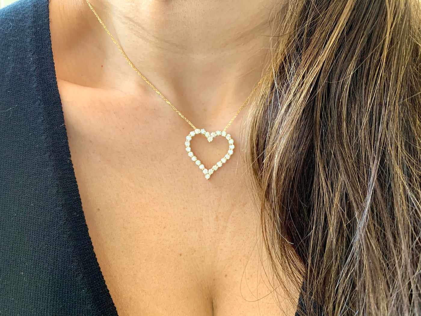 Heart Shaped Diamond Moissanite Necklace for Women