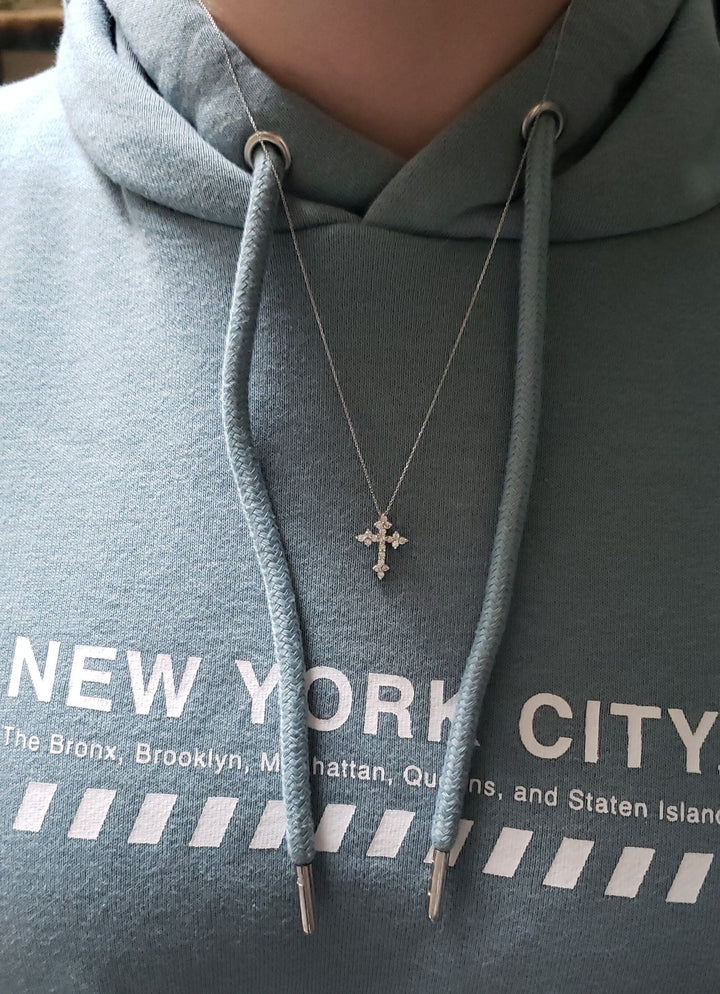 0.38TCW Cross Moissanite Diamond Necklace for Women