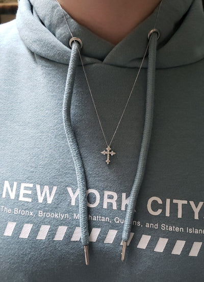 0.38TCW Cross Moissanite Diamond Necklace for Women