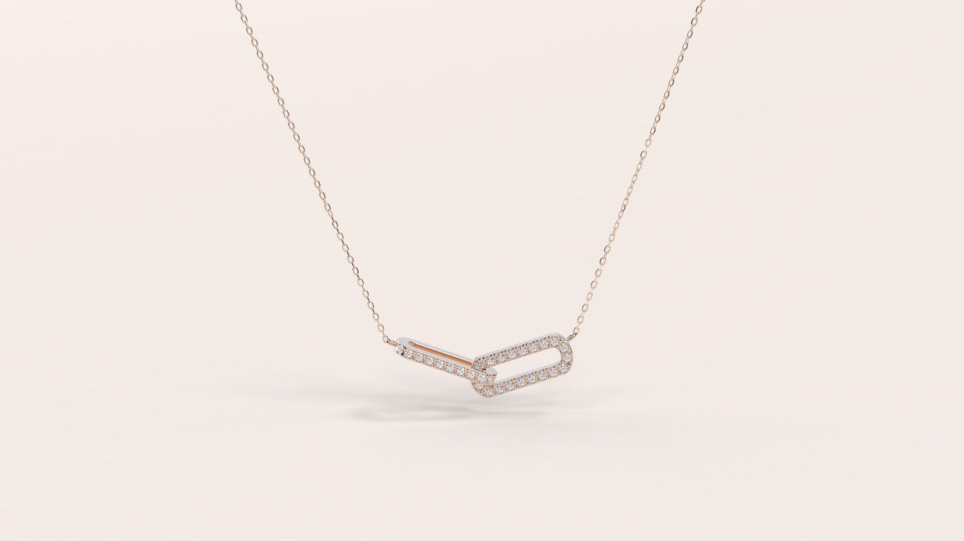 Infinity Interlinked Moissanite Diamond Circle Necklace for Women