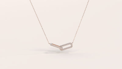 Infinity Interlinked Moissanite Diamond Circle Necklace for Women