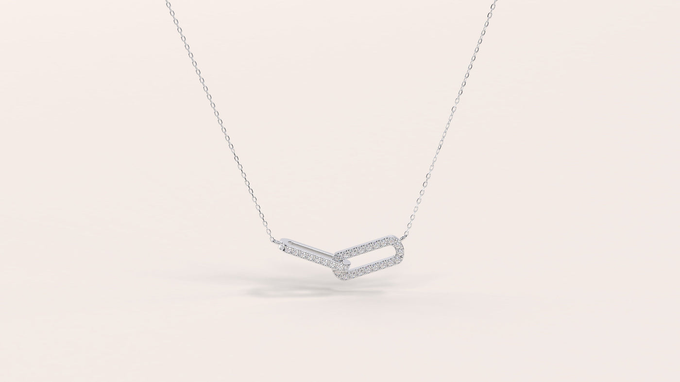 Infinity Interlinked Moissanite Diamond Circle Necklace for Women