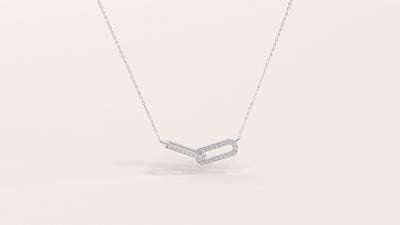 Infinity Interlinked Moissanite Diamond Circle Necklace for Women