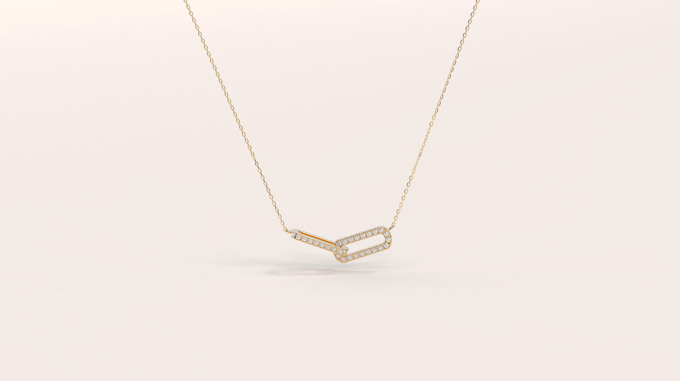 Infinity Interlinked Moissanite Diamond Circle Necklace for Women