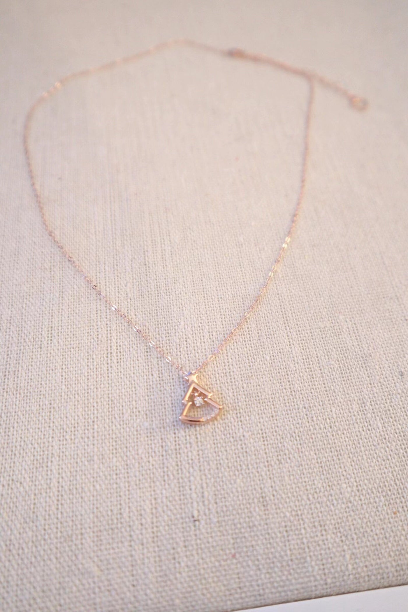 Round Cut Diamond Christmas Tree Holiday Necklace for Women