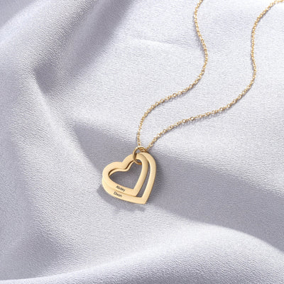 Mother Gold Necklace With Initials, Names - Engraved Gift for Women