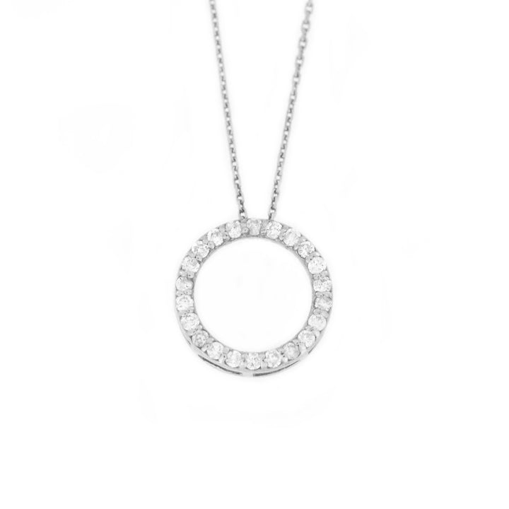 0.13TCW Open Circle Moissanite Diamond Pendant for Women
