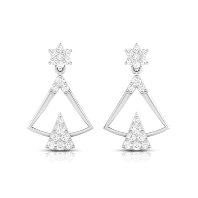 Round Cut Diamond Designer Women Earring for Christmas Gift
