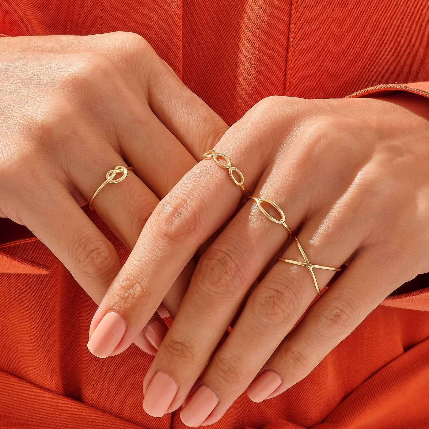 Criss Cross Gold Wedding Band in Solid Yellow Gold