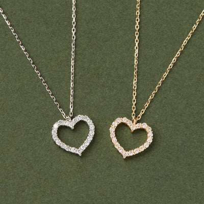 Heart Shaped Moissanite Diamond Necklace for Women