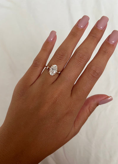 2.0 CT Oval Cut Moissanite Diamond Twig Engagement Ring