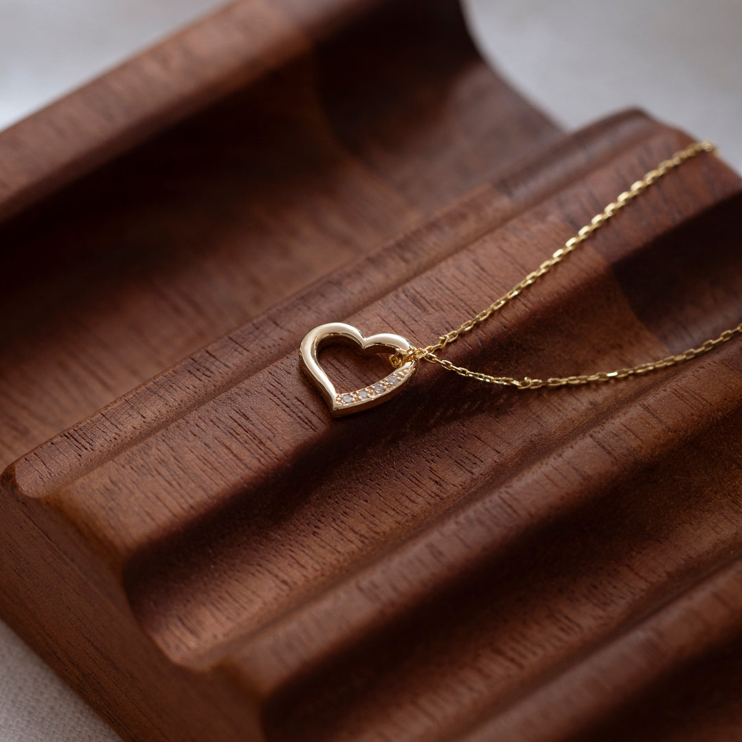 0.5TCW Heart Moissanite Diamond Necklace for Women