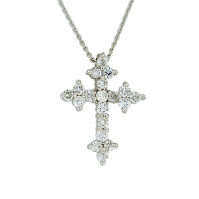 0.38TCW Cross Moissanite Diamond Necklace for Women