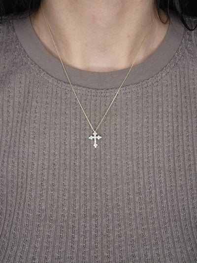 0.38TCW Cross Moissanite Diamond Necklace for Women