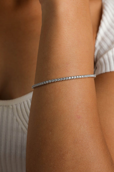 Round Cut Diamond Tennis Bracelet for Women