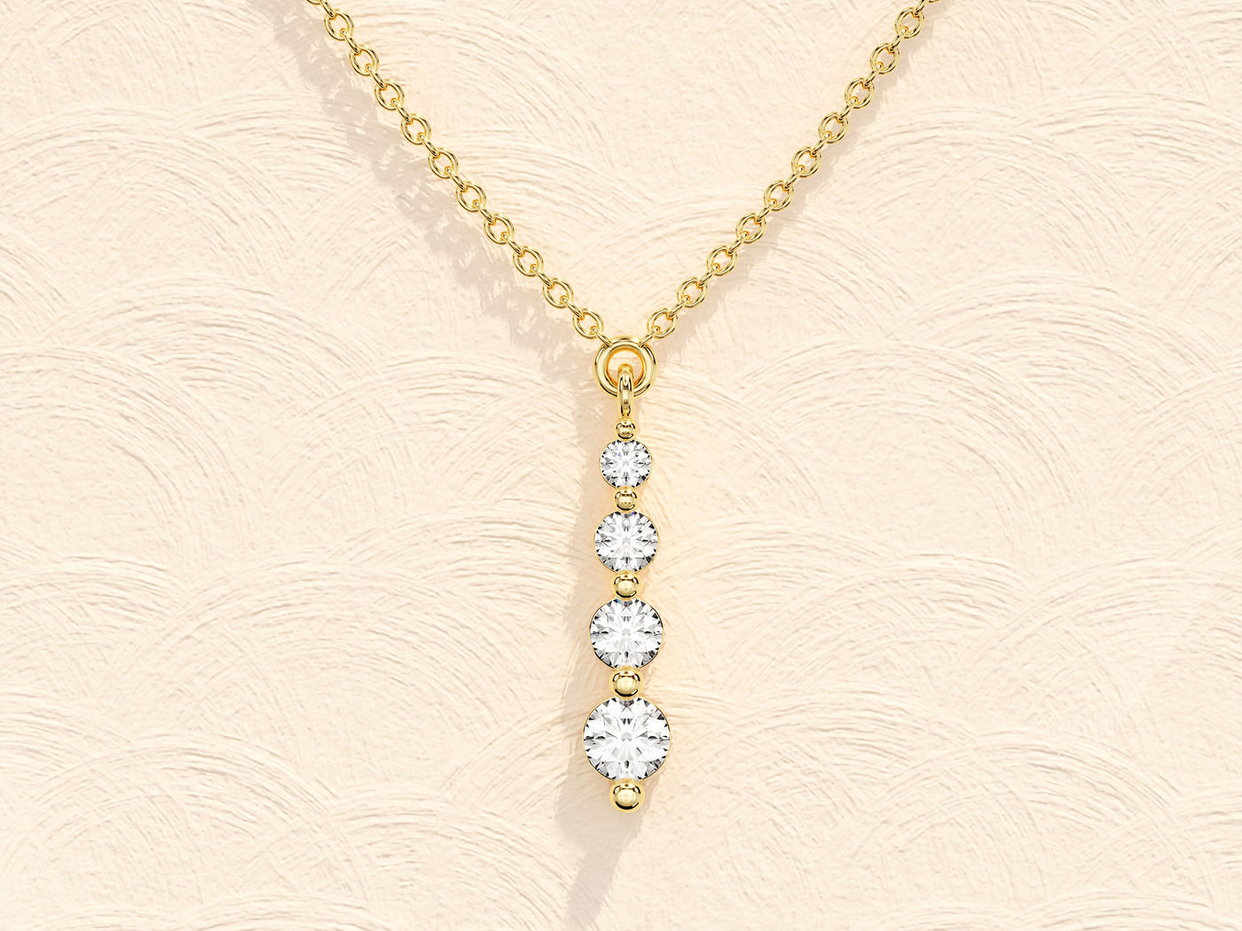 Round Cut Moissanite Diamond Solitaire Necklace for Women