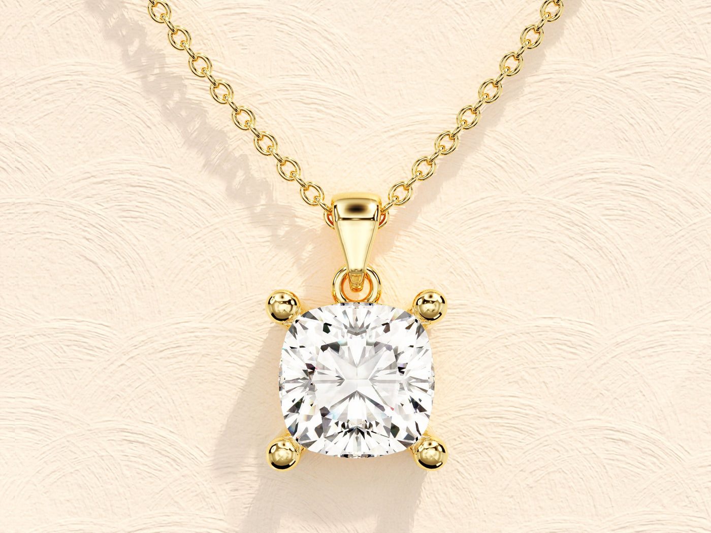Cushion Cut Moissanite Diamond Pendant Necklaces