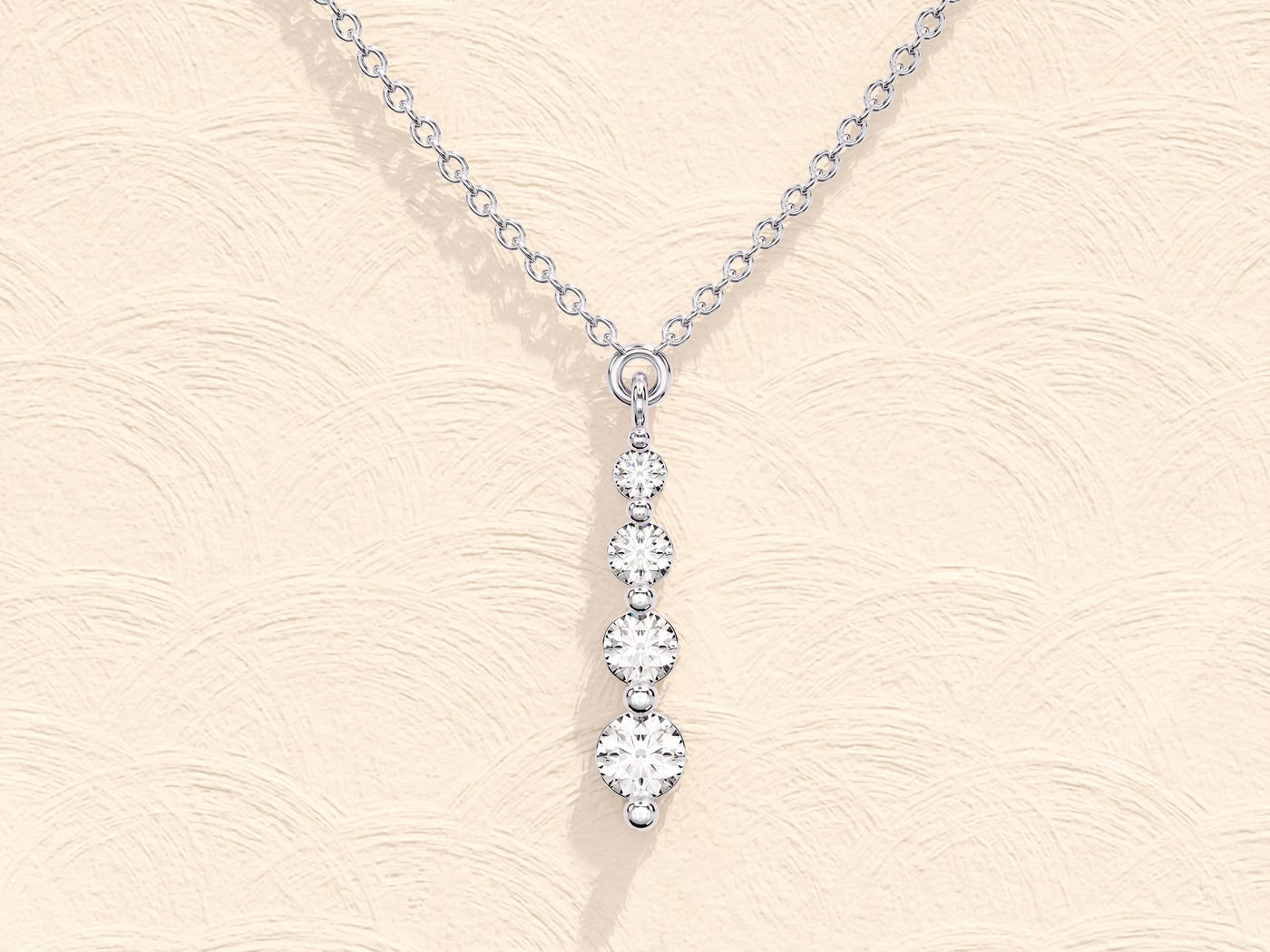Round Cut Moissanite Diamond Solitaire Necklace for Women