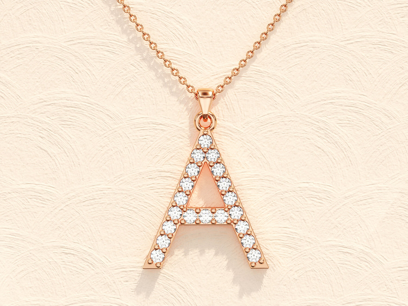 Alphabet Letter Moissanite Diamond Necklace for Women
