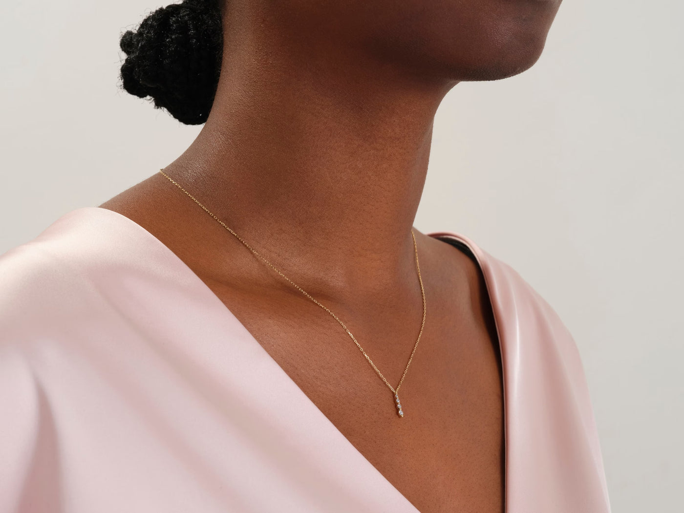 Round Cut Moissanite Diamond Solitaire Necklace for Women