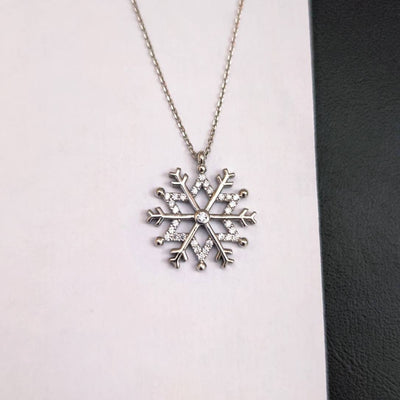 Snowflake Diamond Necklace Gift For Christmas Gift