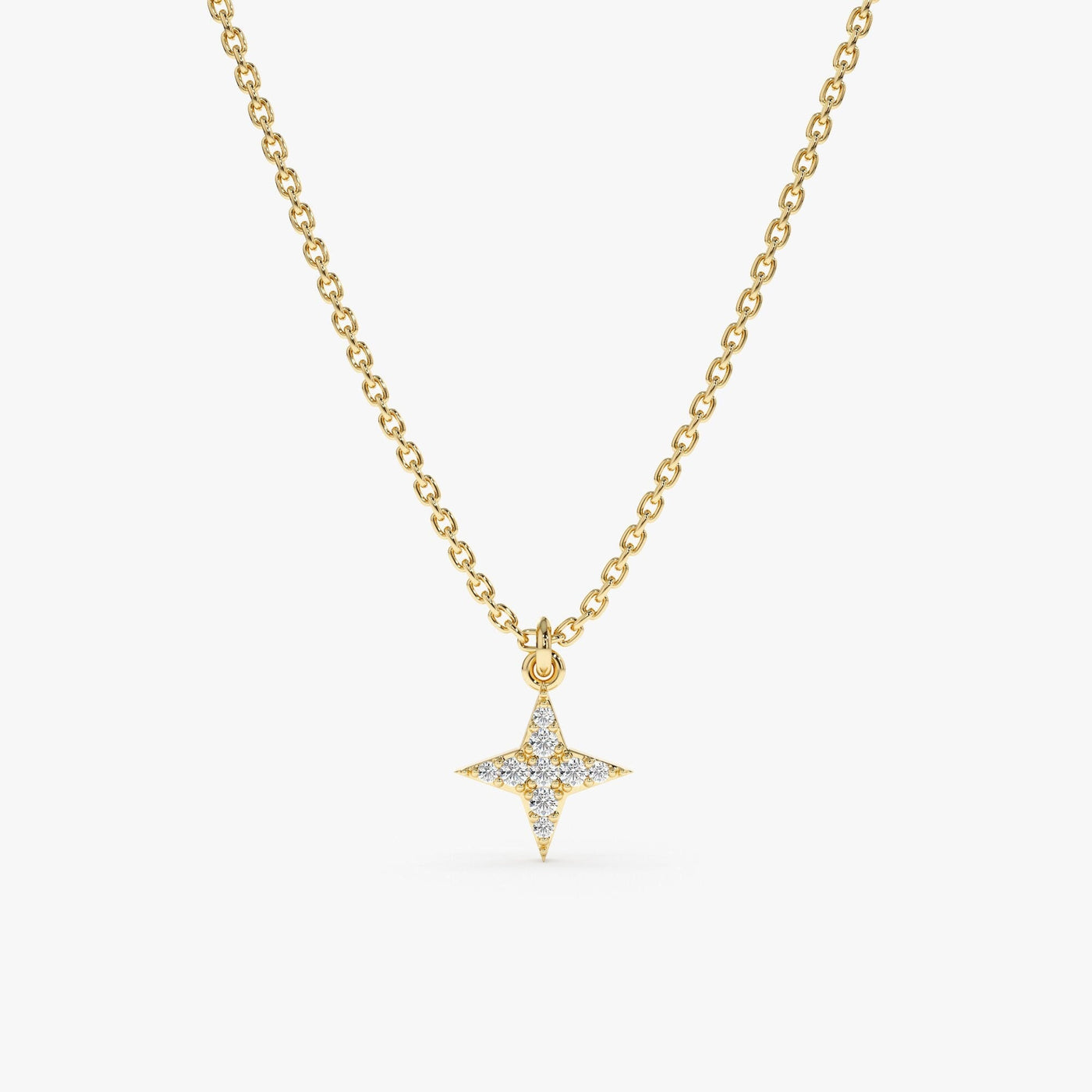 Mini North Star Diamond Necklace Gift for Her