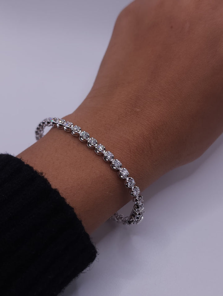 13.50ct Oval Cut Tennis Moissanite Diamond Bracelet For Women