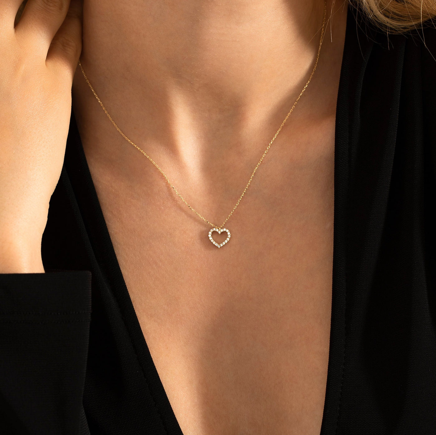 Heart Shaped Moissanite Diamond Necklace for Women