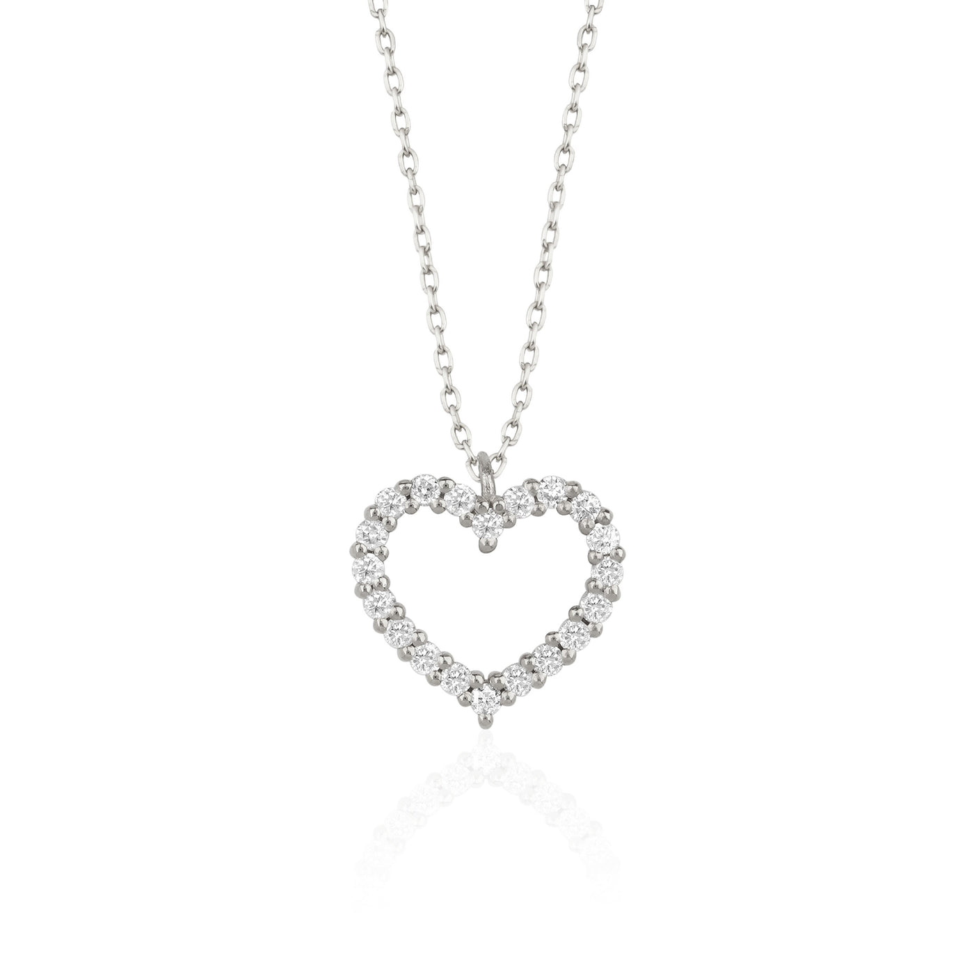 Heart Shaped Moissanite Diamond Necklace for Women