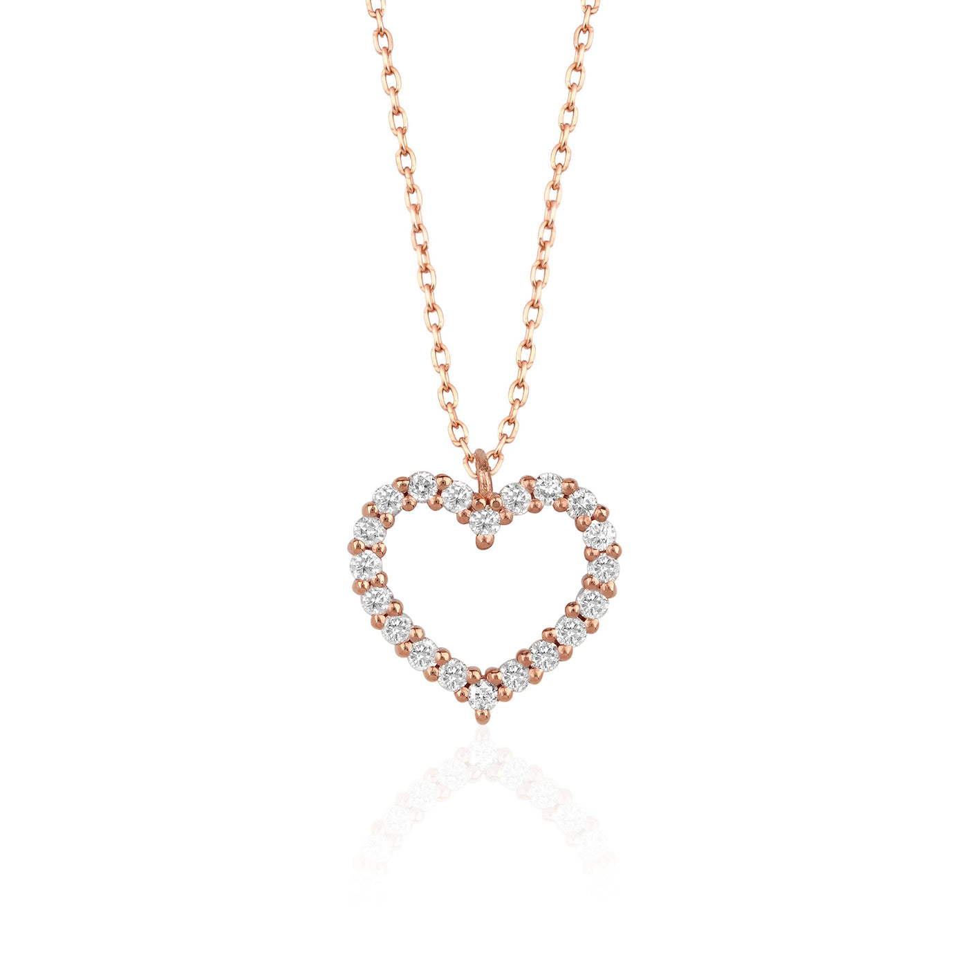 Heart Shaped Moissanite Diamond Necklace for Women