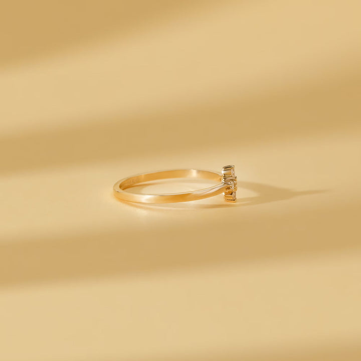 Round Cut Diamond Cross Wedding Band for Religious Gifts