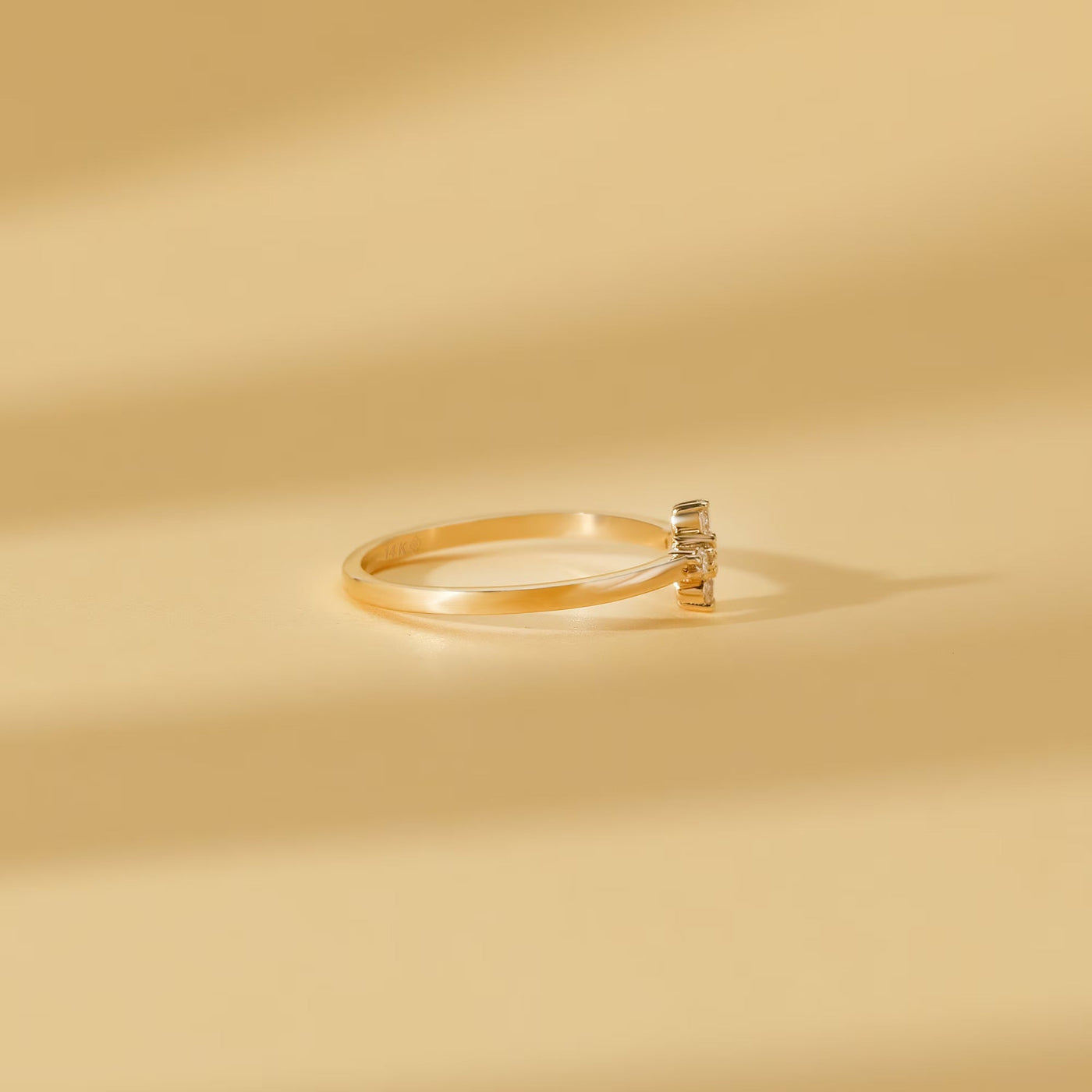 Round Cut Diamond Cross Wedding Band for Religious Gifts