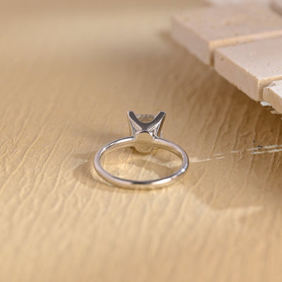 1.0 CT Princess Cut Diamond Moissanite Engagement Ring