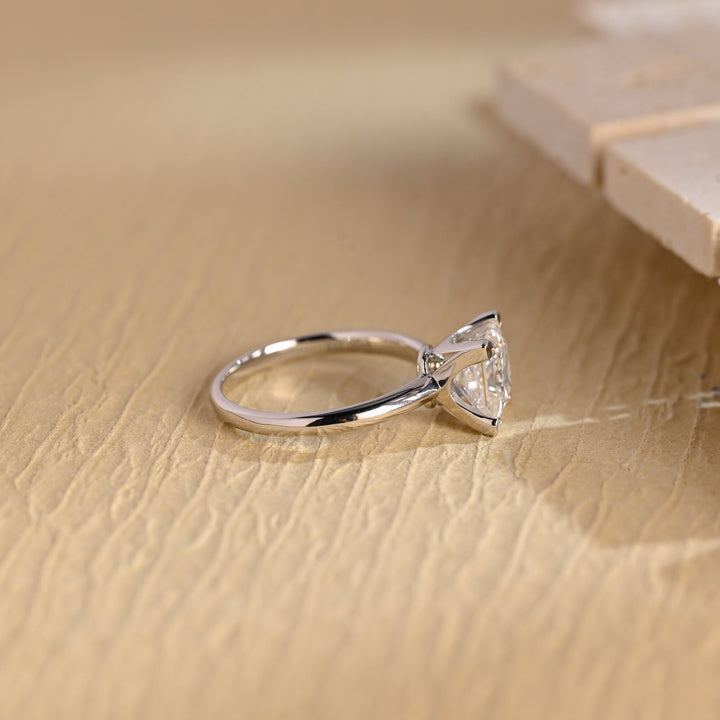 1.0 CT Princess Cut Diamond Moissanite Engagement Ring