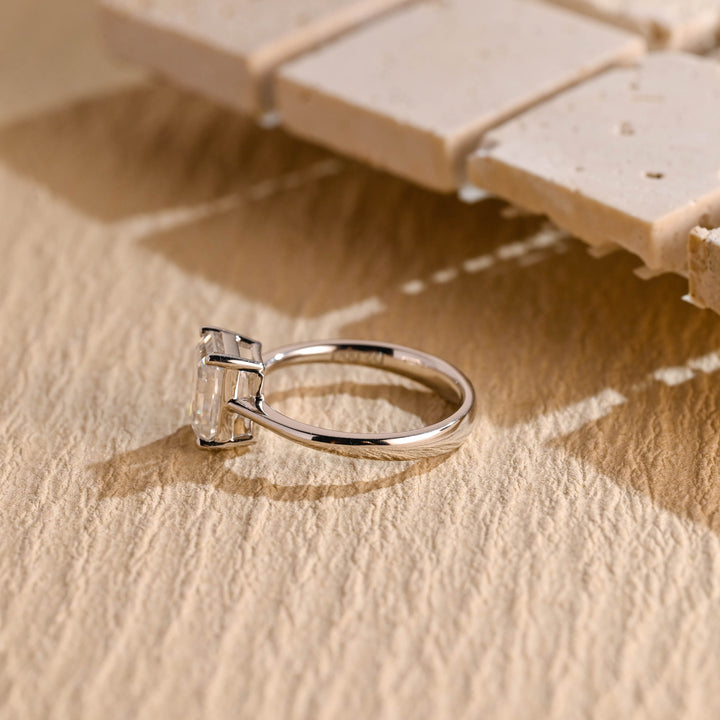 1.50 CT Round Brilliant Cut Solitaire Moissanite Engagement Ring