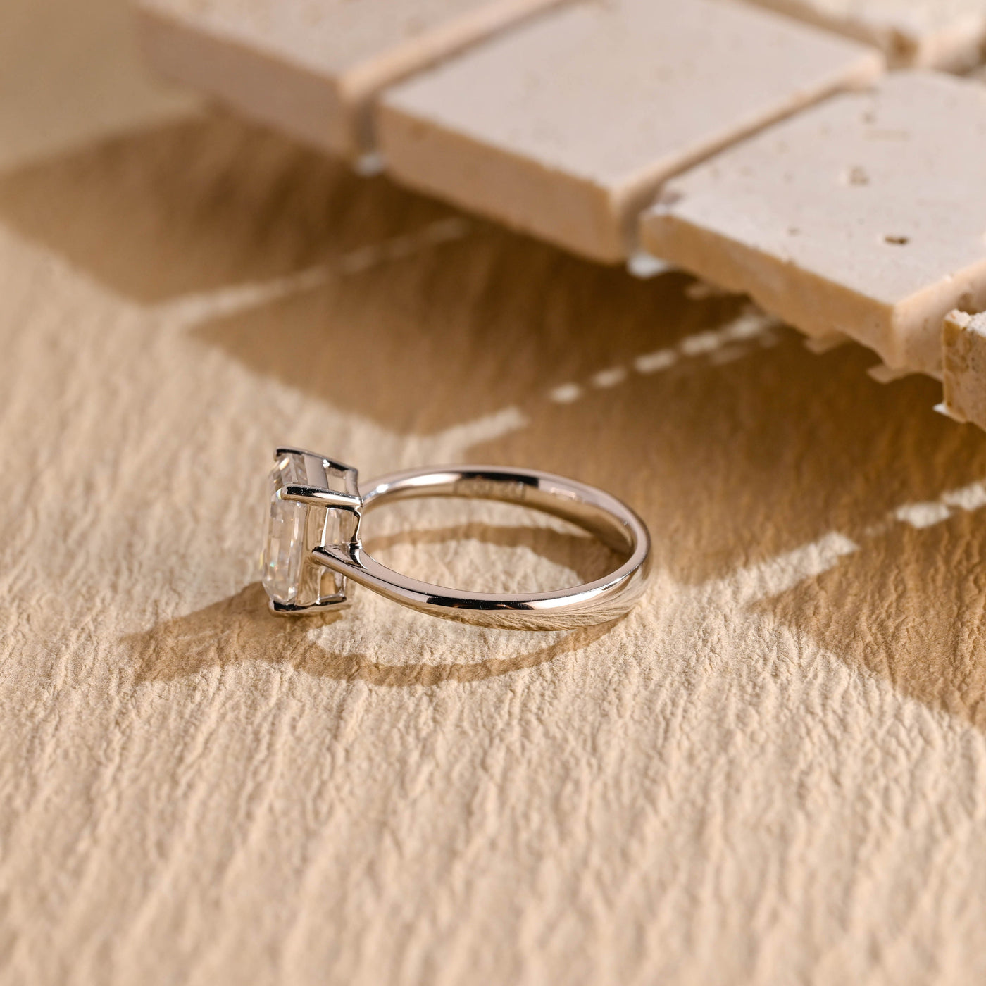 1.50 CT Round Brilliant Cut Solitaire Moissanite Engagement Ring