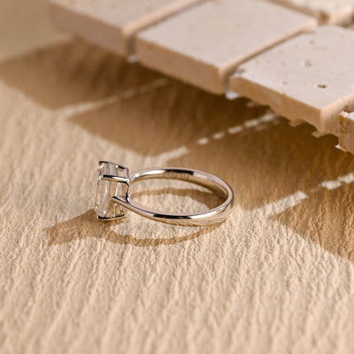 1.50 CT Round Brilliant Cut Solitaire Moissanite Engagement Ring