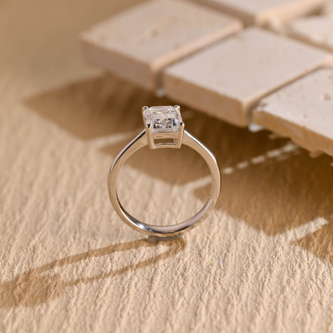 1.50 CT Round Brilliant Cut Solitaire Moissanite Engagement Ring