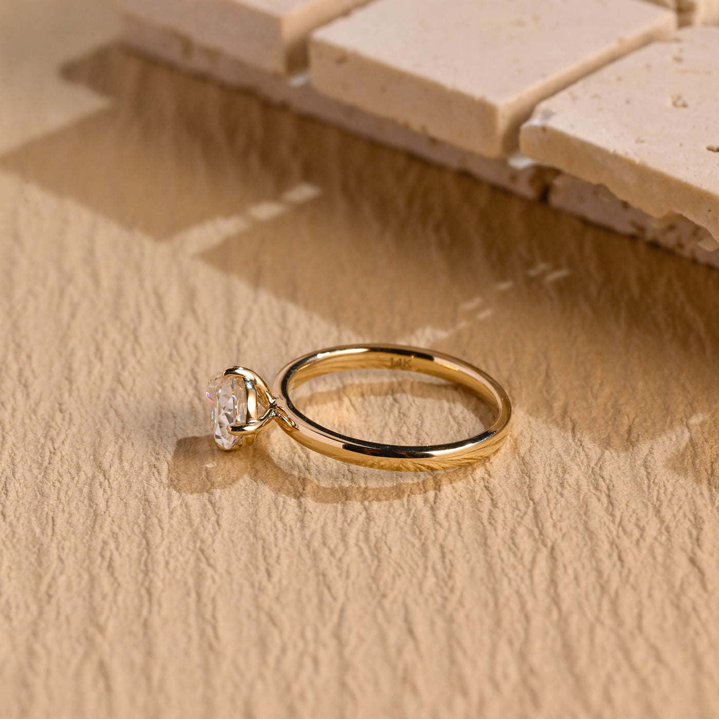 1.50 CT Pear Diamond East West Solitaire Engagement Ring