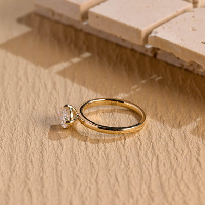 1.50 CT Pear Diamond East West Solitaire Engagement Ring